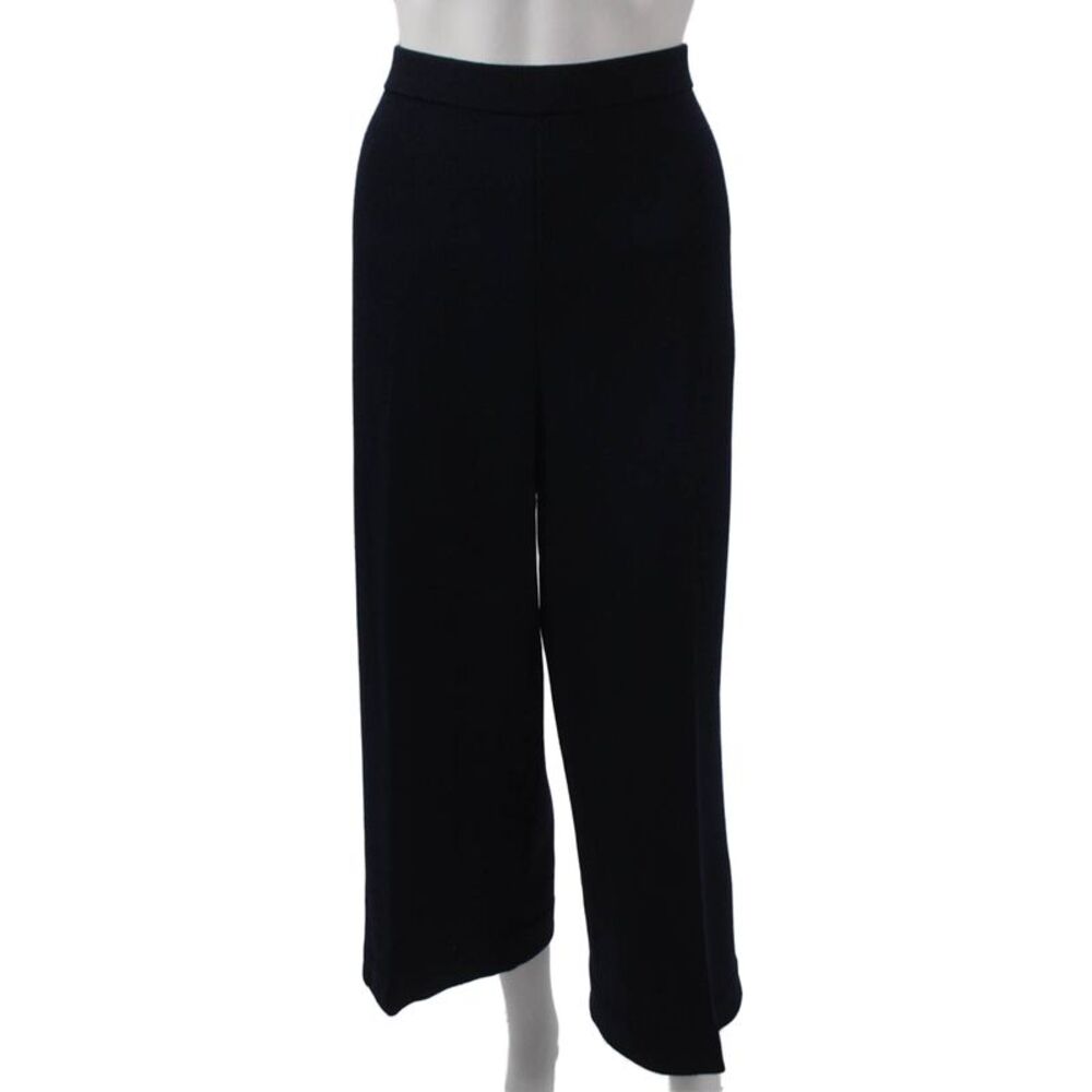 St. John Collection By Marie Gray Women Cropped Wool Pants Blue Size 12